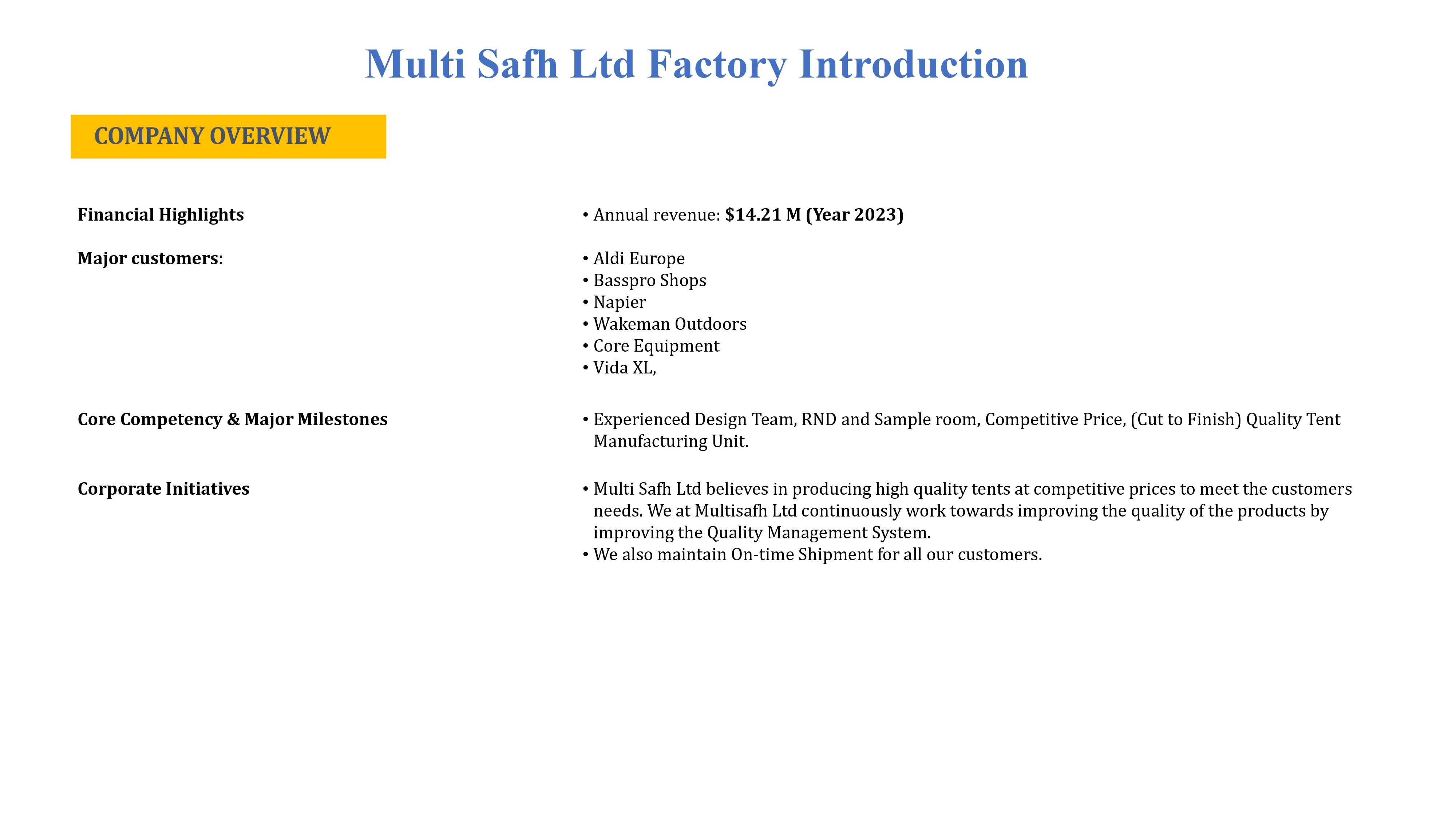 Factory exterior image